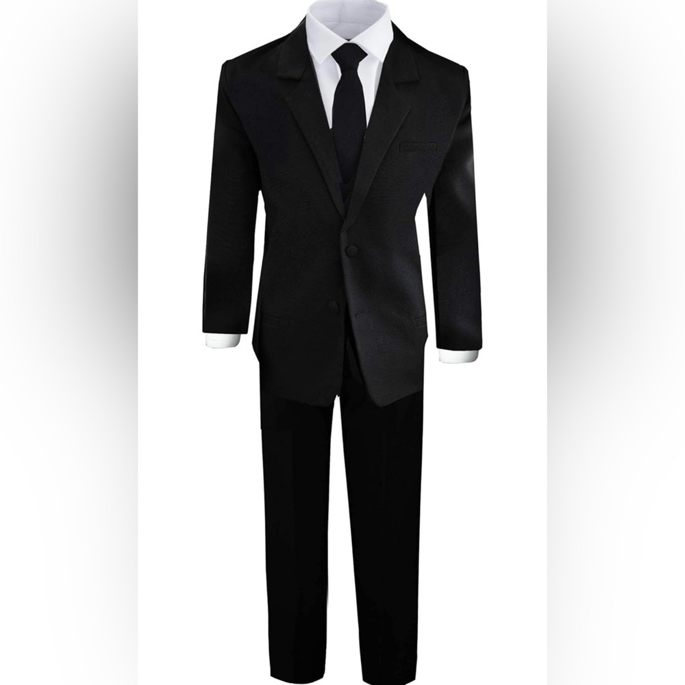 Black n Bianco Boys' Formal Black Suit - Picture 2 of 16